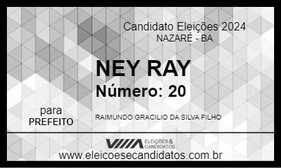 Candidato NEY RAY 2024 - NAZARÉ - Eleições