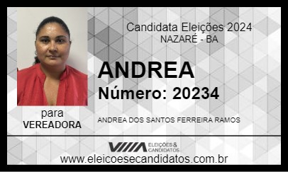 Candidato ANDREA 2024 - NAZARÉ - Eleições