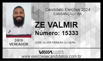 Candidato ZE VALMIR 2024 - CANSANÇÃO - Eleições