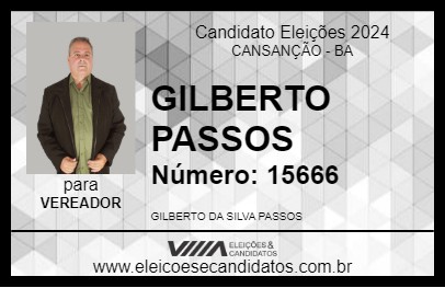 Candidato GILBERTO PASSOS 2024 - CANSANÇÃO - Eleições