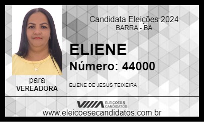 Candidato ELIENE 2024 - BARRA - Eleições