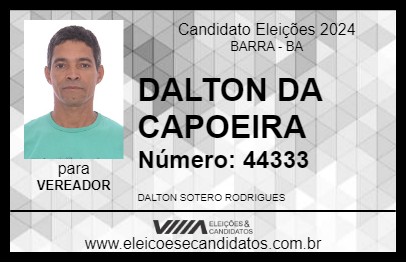 Candidato DALTON DA CAPOEIRA 2024 - BARRA - Eleições