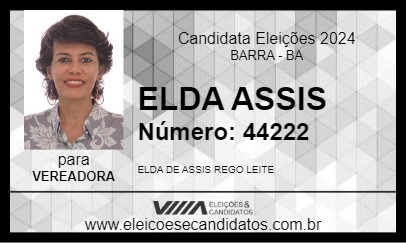 Candidato ELDA ASSIS 2024 - BARRA - Eleições