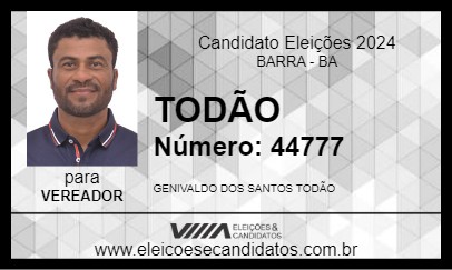 Candidato TODÃO 2024 - BARRA - Eleições