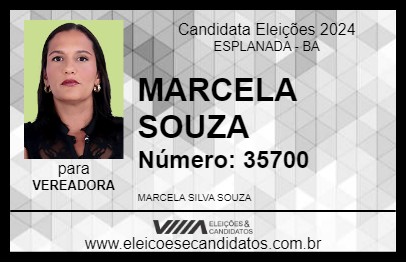 Candidato MARCELA SOUZA 2024 - ESPLANADA - Eleições