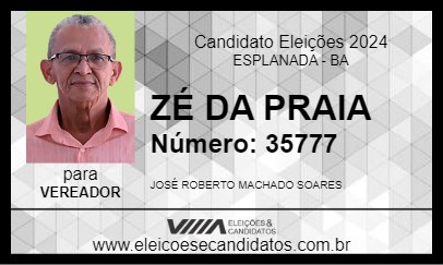 Candidato ZÉ DA PRAIA 2024 - ESPLANADA - Eleições