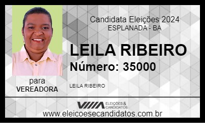 Candidato LEILA RIBEIRO 2024 - ESPLANADA - Eleições