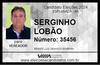 Candidato SERGINHO LOBÃO 2024 - ESPLANADA - Eleições