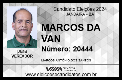 Candidato MARCOS DA VAN 2024 - JANDAÍRA - Eleições