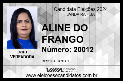 Candidato ALINE DO FRANGO 2024 - JANDAÍRA - Eleições