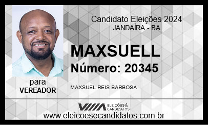 Candidato MAXSUELL 2024 - JANDAÍRA - Eleições