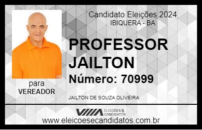 Candidato PROFESSOR JAILTON 2024 - IBIQUERA - Eleições