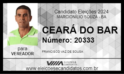 Candidato CEARÁ DO BAR 2024 - MARCIONÍLIO SOUZA - Eleições