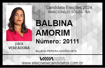 Candidato BALBINA AMORIM 2024 - MARCIONÍLIO SOUZA - Eleições