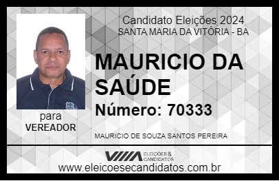 Candidato MAURICIO DA SAÚDE 2024 - SANTA MARIA DA VITÓRIA - Eleições