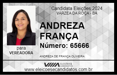 Candidato ANDREZA FRANÇA 2024 - VÁRZEA DA ROÇA - Eleições