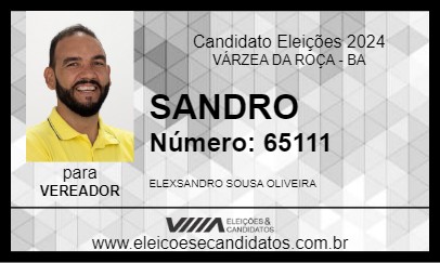 Candidato SANDRO 2024 - VÁRZEA DA ROÇA - Eleições