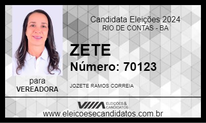 Candidato ZETE 2024 - RIO DE CONTAS - Eleições