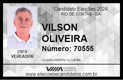 Candidato VILSON OLIVEIRA 2024 - RIO DE CONTAS - Eleições