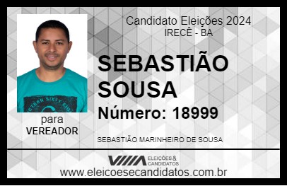 Candidato SEBASTIÃO SOUSA 2024 - IRECÊ - Eleições