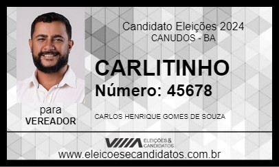 Candidato CARLITINHO 2024 - CANUDOS - Eleições