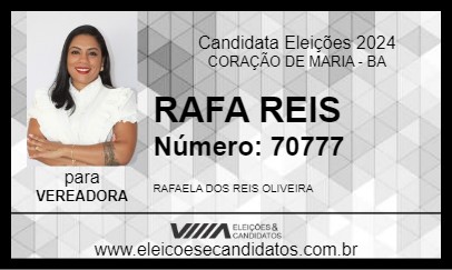 Candidato RAFA REIS 2024 - CORAÇÃO DE MARIA - Eleições