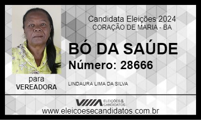 Candidato BÓ DA SAÚDE 2024 - CORAÇÃO DE MARIA - Eleições