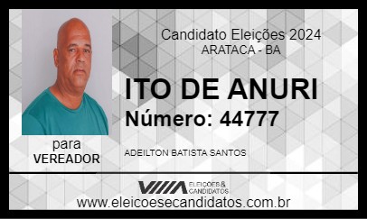 Candidato ITO DE ANURI 2024 - ARATACA - Eleições