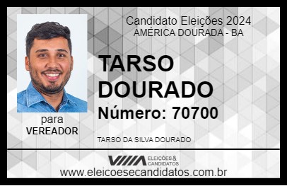 Candidato TARSO DOURADO 2024 - AMÉRICA DOURADA - Eleições