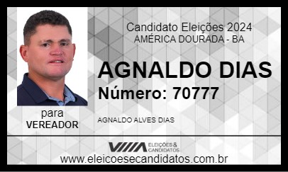 Candidato AGNALDO DIAS 2024 - AMÉRICA DOURADA - Eleições