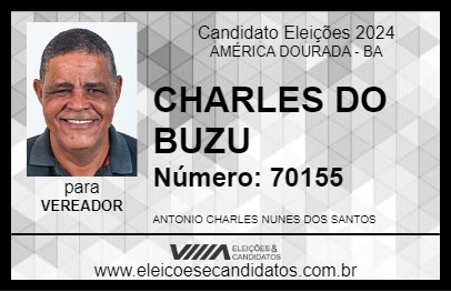 Candidato CHARLES DO BUZU 2024 - AMÉRICA DOURADA - Eleições