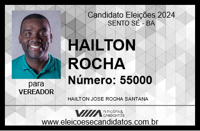 Candidato HAILTON ROCHA 2024 - SENTO SÉ - Eleições