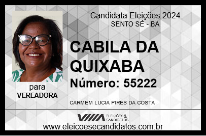 Candidato CABILA DA QUIXABA 2024 - SENTO SÉ - Eleições