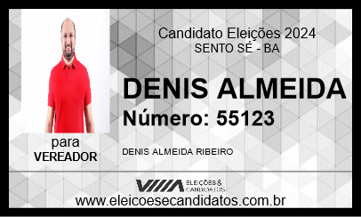 Candidato DENIS ALMEIDA 2024 - SENTO SÉ - Eleições