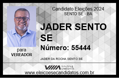 Candidato JADER SENTO SE 2024 - SENTO SÉ - Eleições