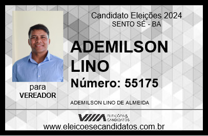 Candidato ADEMILSON LINO 2024 - SENTO SÉ - Eleições