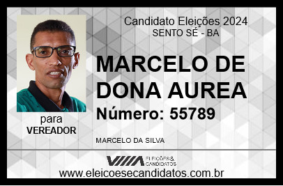 Candidato MARCELO DE DONA AUREA 2024 - SENTO SÉ - Eleições