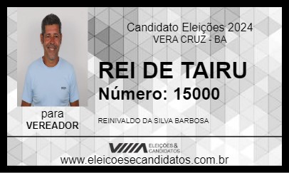 Candidato REI DE TAIRU 2024 - VERA CRUZ - Eleições