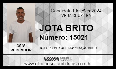 Candidato JOTA BRITO 2024 - VERA CRUZ - Eleições