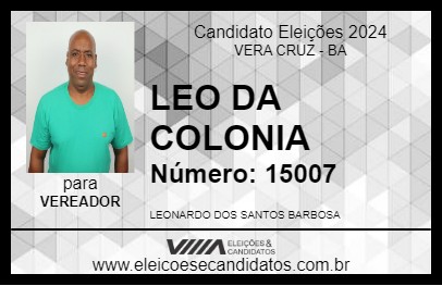 Candidato LEO DA COLONIA 2024 - VERA CRUZ - Eleições