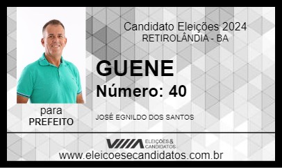 Candidato GUENE 2024 - RETIROLÂNDIA - Eleições