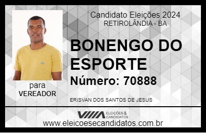 Candidato BONENGO DO ESPORTE 2024 - RETIROLÂNDIA - Eleições