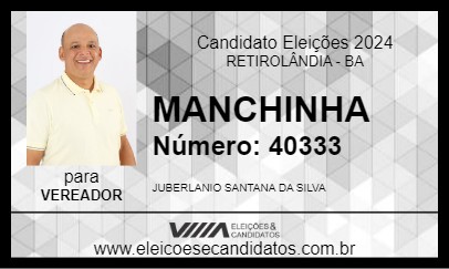 Candidato MANCHINHA 2024 - RETIROLÂNDIA - Eleições