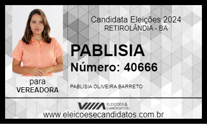 Candidato PABLISIA 2024 - RETIROLÂNDIA - Eleições