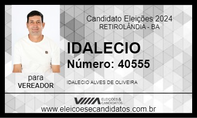 Candidato IDALECIO 2024 - RETIROLÂNDIA - Eleições