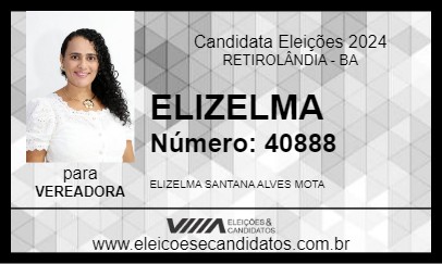 Candidato ELIZELMA 2024 - RETIROLÂNDIA - Eleições