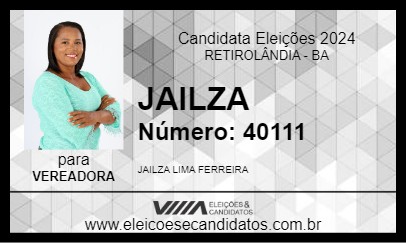 Candidato JAILZA 2024 - RETIROLÂNDIA - Eleições