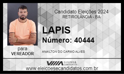 Candidato LAPIS 2024 - RETIROLÂNDIA - Eleições