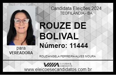 Candidato ROUZE DE BOLIVAL 2024 - TEOFILÂNDIA - Eleições