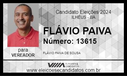 Candidato FLÁVIO PAIVA 2024 - ILHÉUS - Eleições